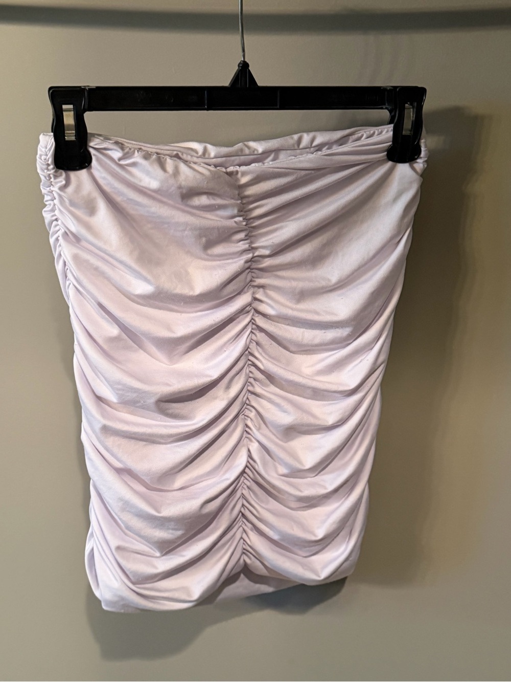 Ruched Mini Skirt or Convertible Tube Top in White